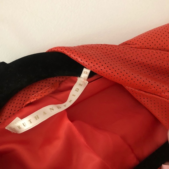 Red/Orange biker jacket - Picture 2 of 3